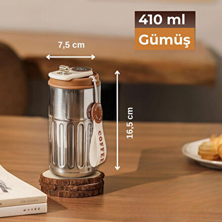 Akıllı Led Sıcaklık Göstergeli Çelik Termos/Mug-400 ml