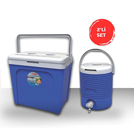 Buzluk Termos  Set-25 Lt Buzluk Termos Eps (1066 Coolerbox)+6.5 Lt Erciyes Piknik Termos (1403 Cooler Jug)