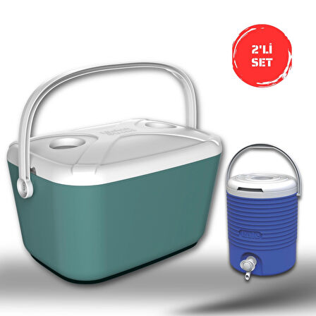 Buzluk Termos  Set-30 Lt Buzzy Buzluk Termos (1178 Cooler Box)+ +6.5 Lt Erciyes Piknik Termos (1403 Cooler Jug)