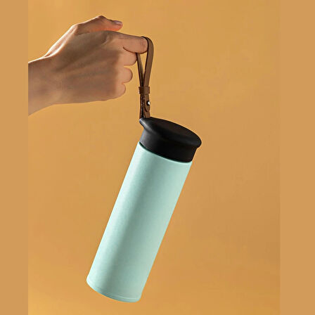 600 ml Paslanmaz Çelik Termos, Çift Katmanlı, Sızdırmaz Kapaklı