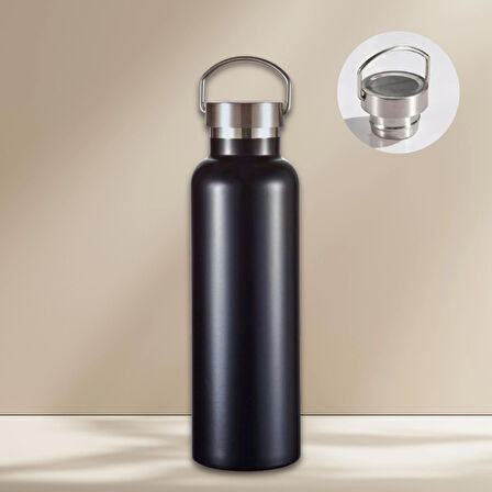 750 ml Paslanmaz Çelik Tutacaklı Termos Matara -Vakumlu Sızdırmaz 