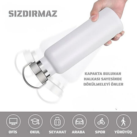 750 ml Paslanmaz Çelik Tutacaklı Termos Matara -Vakumlu Sızdırmaz 