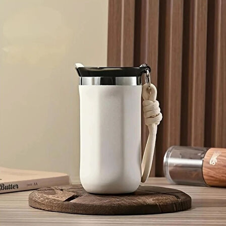 350 ml Paslanmaz Çelik Bardak Termos, Çift Katmanlı, Sızdırmaz Kapaklı