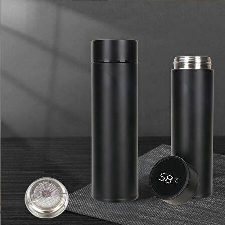 Çelik Dijital Led Sıcaklık Göstergeli Akıllı Termos Matara 400 ml