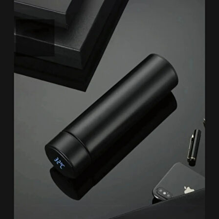 Çelik Dijital Led Sıcaklık Göstergeli Akıllı Termos Matara 400 ml