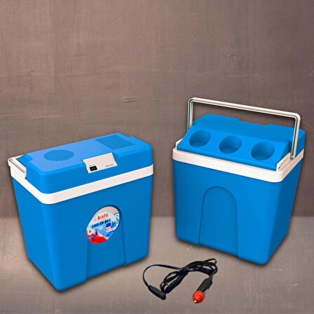 25 Litre 12v Oto Buzdolabı Termos- Portatif, Elektrikli, Oto Şarj Kablolu( 1050 Thermoelectric Cooler 12v.)