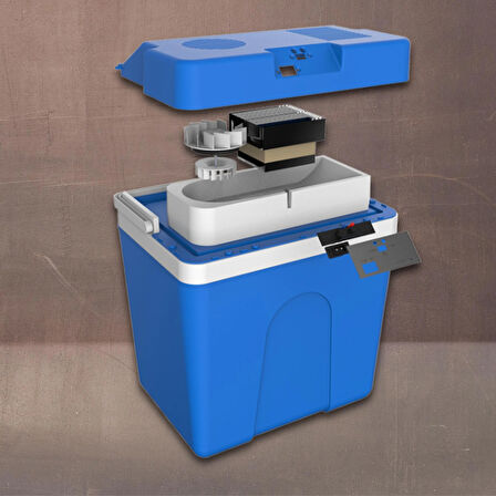 25 Litre 12v Oto Buzdolabı Termos- Portatif, Elektrikli, Oto Şarj Kablolu( 1050 Thermoelectric Cooler 12v.)