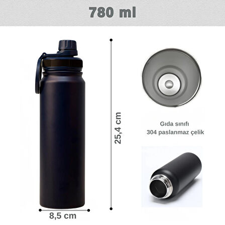 Paslanmaz Çelik Termos 780 ml-Manyetik Telefon Tutuculu