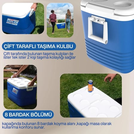 60 LT BUZLUK TERMOS ,2 ADET K-700 BUZ AKÜSÜ HEDİYE