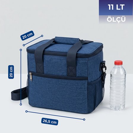 Termal Çanta 11 LT – Buzluk Çanta, Soğuk Tutan, Çift Saplı (El & Omuz), File Kapaklı