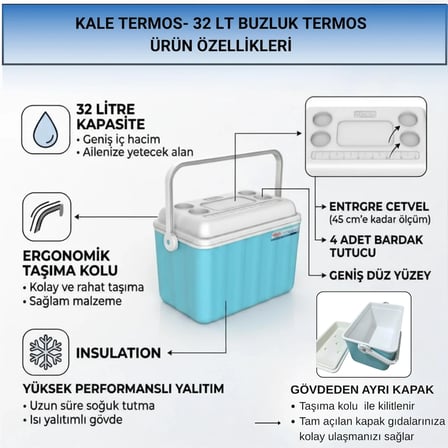 32 LT BUZLUK TERMOS (1015 COOLER BOX) AÇIK MAVİ