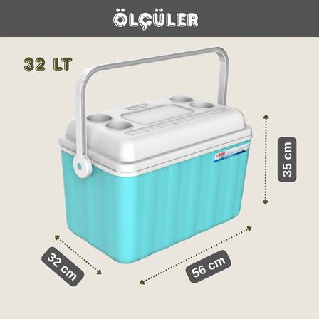 32 LT BUZLUK TERMOS (1015 COOLER BOX) AÇIK MAVİ