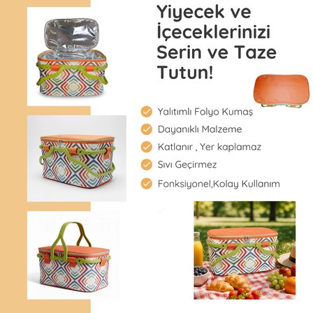 25 LT PİKNİK SEPETİ ( 1308 PİCNİC BAG  )