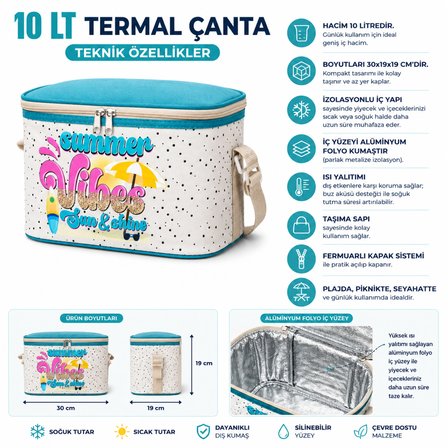10 LT Yemek Taşıma Çantası Isı - Yalıtımlı Termal Çanta