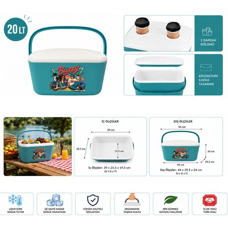 20 LT BUZZY RETRO BUZLUK TERMOS (1179 COOLER BOX)