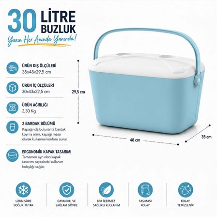 30 LT BUZZY BUZLUK TERMOS (1178 COOLER BOX)