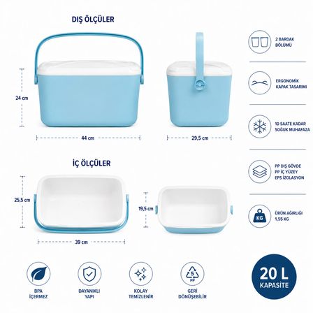 20 LT BUZZY BUZLUK TERMOS (1179 COOLER BOX)