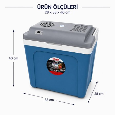 25 Litre 12v Oto Buzdolabı Termos- Portatif, Elektrikli, Oto Şarj Kablolu( 1050 Thermoelectric Cooler 12v.)