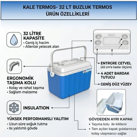 32 LT BUZLUK TERMOS + 1 ADET K 350 BUZ AKÜSÜ