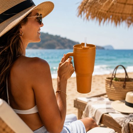 Kale Sippro Mug İç İçe Geçen 2'li Pipetli Suluk Seti 1250 ml + 750 ml