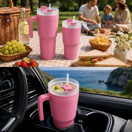 Kale Sippro Mug İç İçe Geçen 2'li Pipetli Suluk Seti 1250 ml + 750 ml