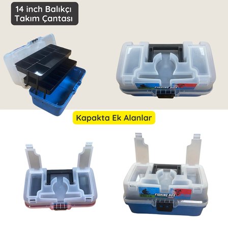 15 inch Balıkçı Takım Çantası -Bardaklık & Telefon Bölmeli Profesyonel Organizer 
