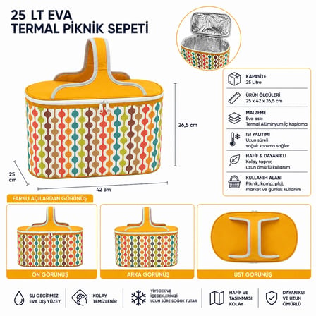 25 lt Eva Termal Piknik Sepeti