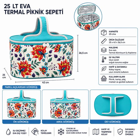 25 lt Eva Termal Piknik Sepeti