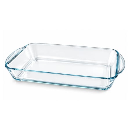 Paşabahçe Borcam Orta Boy Dikdörtgen Fırın Kabı 35,5 x 22,7 cm – Isıya Dayanıklı Cam Fırın Tepsisi ve Servis Kabı