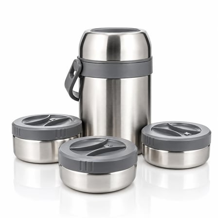 Master 1,8 L Çelik Yemek Termosu – 3 Kaplı Paslanmaz Çelik Sefer Tası, Sıcak Soğuk Yemek Taşıma Termosu