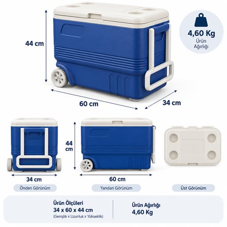 45 Lt Tekerlekli Buzluk Termos (1032 Wheled Cooler Box) 