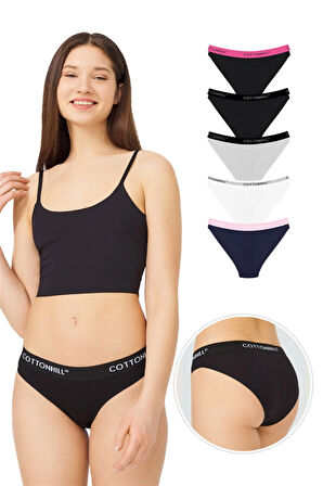 Pamuklu Basic Kadın Bikini Külot 5'li Paket