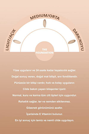 The Foundation - Kapatıcı Fondöten Dark 30 ml