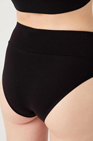 Pamuklu Yüksek Bel Toparlayıcı Kadın Bikini Külot 3'lü Paket - 2