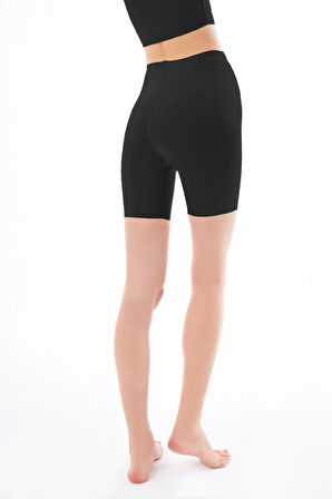 Siyah Yüksek Bel Toparlayıcı Lazer Kesim Kadın Korse