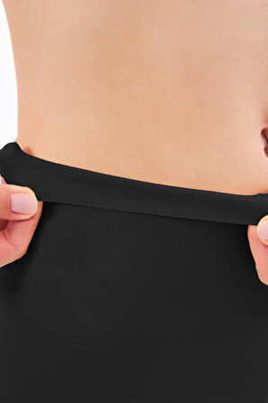 Siyah Yüksek Bel Toparlayıcı Lazer Kesim Kadın Korse