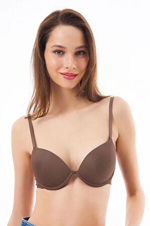 Lol Up Push Up Balenli Kahverengi Sütyen