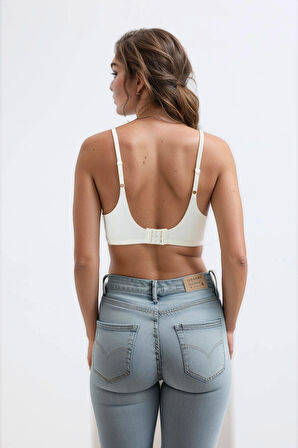 Lazer Kesim Dikişsiz Sütyen Çıkarılabilir Ped Hayalet Sütyen Agraflı Ayarlanabilir Askı - 3'lü Paket