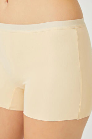 Basic Lazer Kesim Dikişsiz Kadın Boxer Külot Ten 3'lü Paket