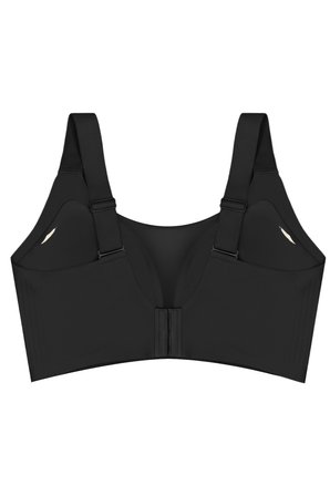 Seamless Bra - Forme | Siyah Lazer Kesim Dikişsiz Toparlayıcı Büyük Tüllü Beden Kadın Sütyen