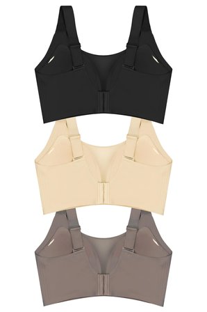 Seamless Bra - Forme | Lazer Kesim Dikişsiz Toparlayıcı Büyük Tüllü Beden Kadın Sütyen 3'lü Paket-2