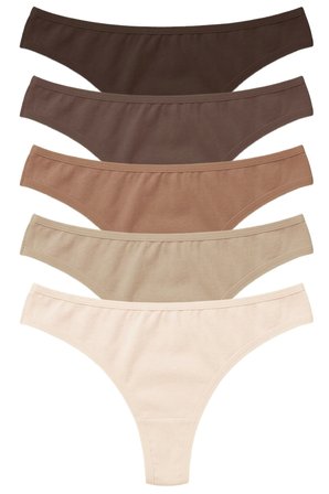 Pamuklu Basic Kadın Tanga Külot 5'li Paket