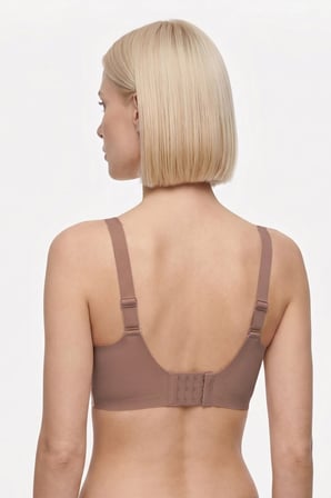 Seamless Bra - Smooth | Kahverengi Lazer Kesim Balensiz Ayarlanabilir Askılı Dikişsiz Kadın Sütyen