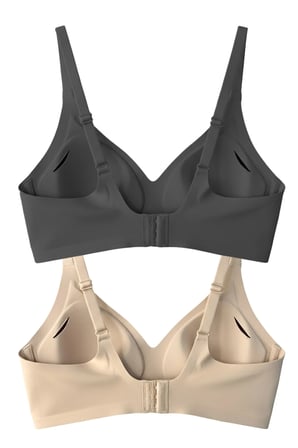 Seamless Bra - Soft | Lazer Kesim Balensiz Ayarlanabilir Askılı Dikişsiz Kadın Sütyen 2'li Paket-2