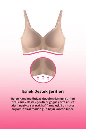 Seamless Bra - Soft | Lazer Kesim Balensiz Ayarlanabilir Askılı Dikişsiz Kadın Sütyen 2'li Paket-3