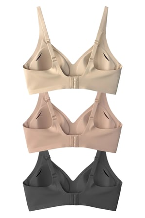 Seamless Bra - Soft | Lazer Kesim Balensiz Ayarlanabilir Askılı Dikişsiz Kadın Sütyen 3'lü Paket