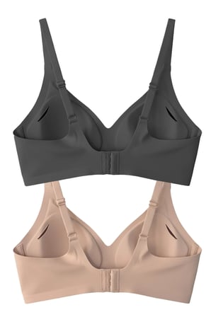 Seamless Bra - Soft | Lazer Kesim Balensiz Ayarlanabilir Askılı Dikişsiz Kadın Sütyen 2'li Paket