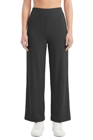 Premium - Sway Collection | Siyah Basic Yüksel Bel Modal Bol Paça Kadın Pantolon