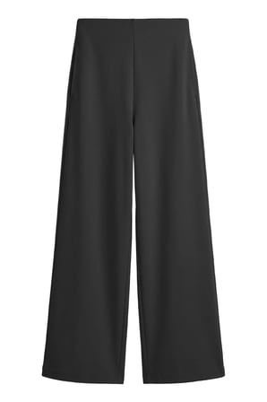Premium - Sway Collection | Siyah Basic Yüksel Bel Modal Bol Paça Kadın Pantolon