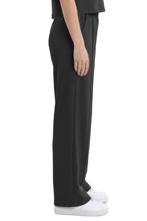 Premium - Sway Collection | Siyah Modal Nervür Dikiş Detaylı Kadın Pantolon Eşofman Altı